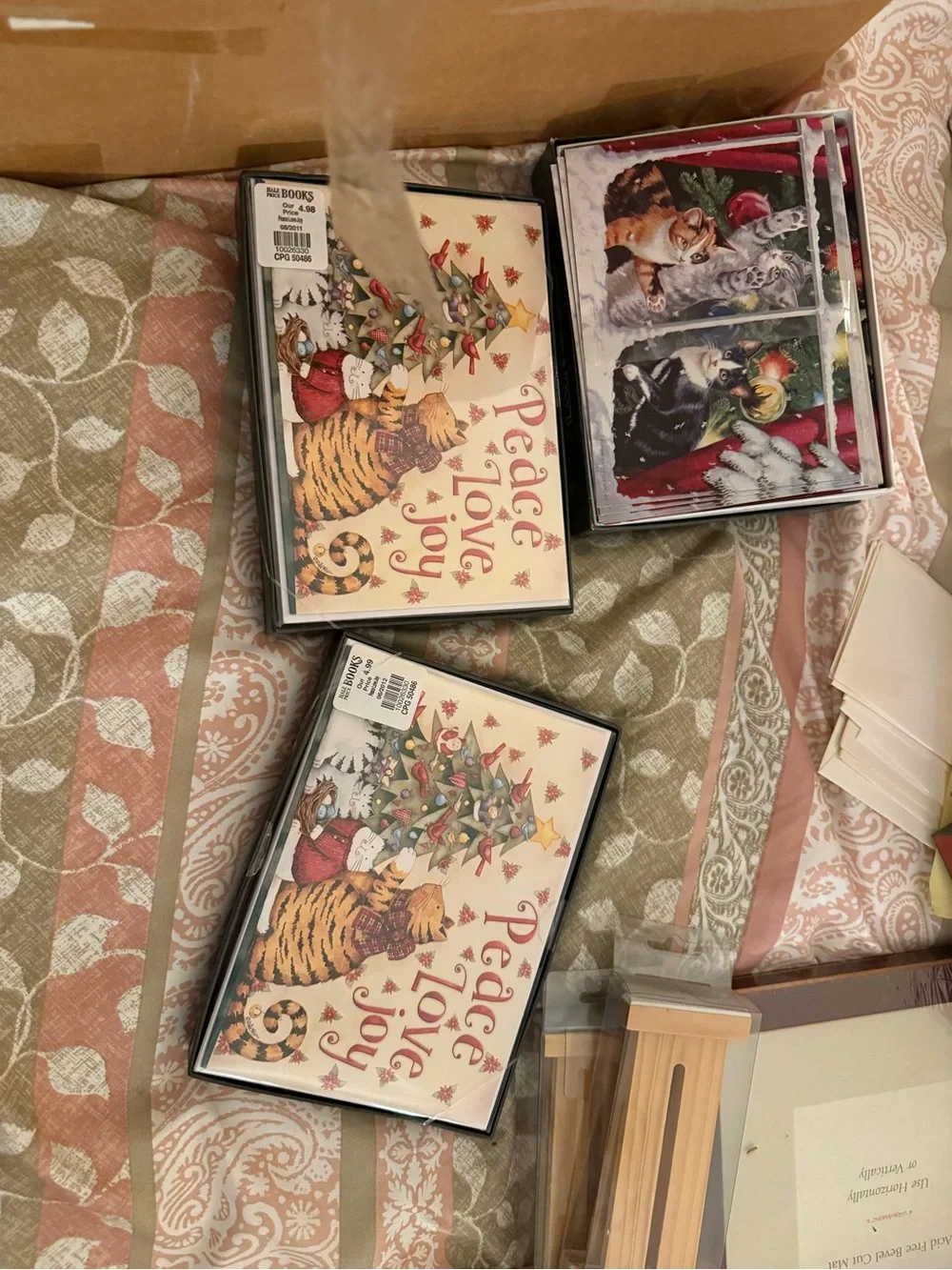 Holiday Christmas Cards Assortment with Cat Designs